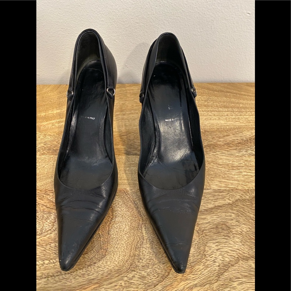 Helmut Lang Leather Kitten Heels